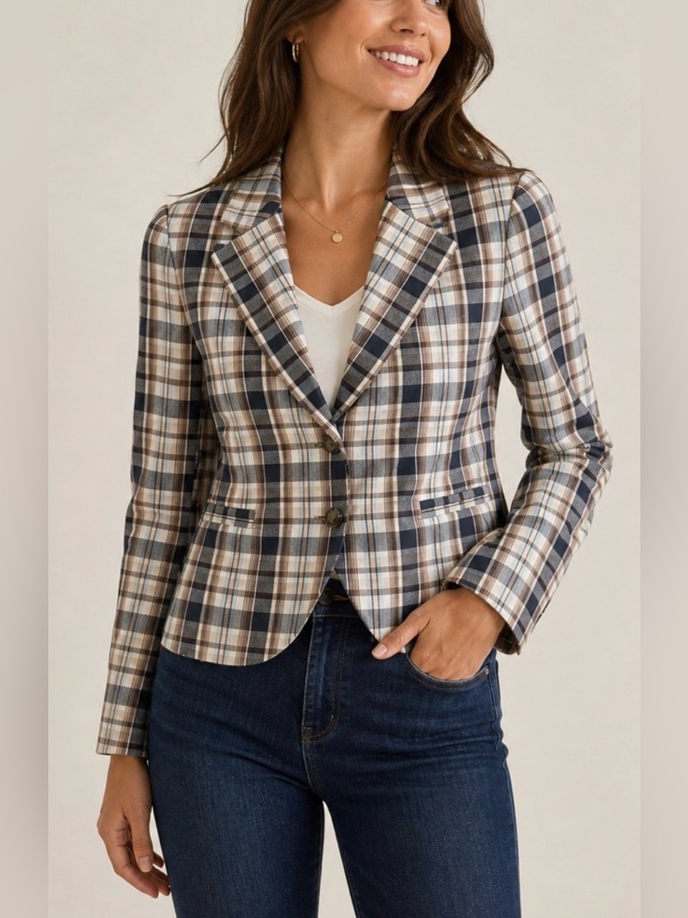 Theory classic  plaid women’s blazer size 4-like new